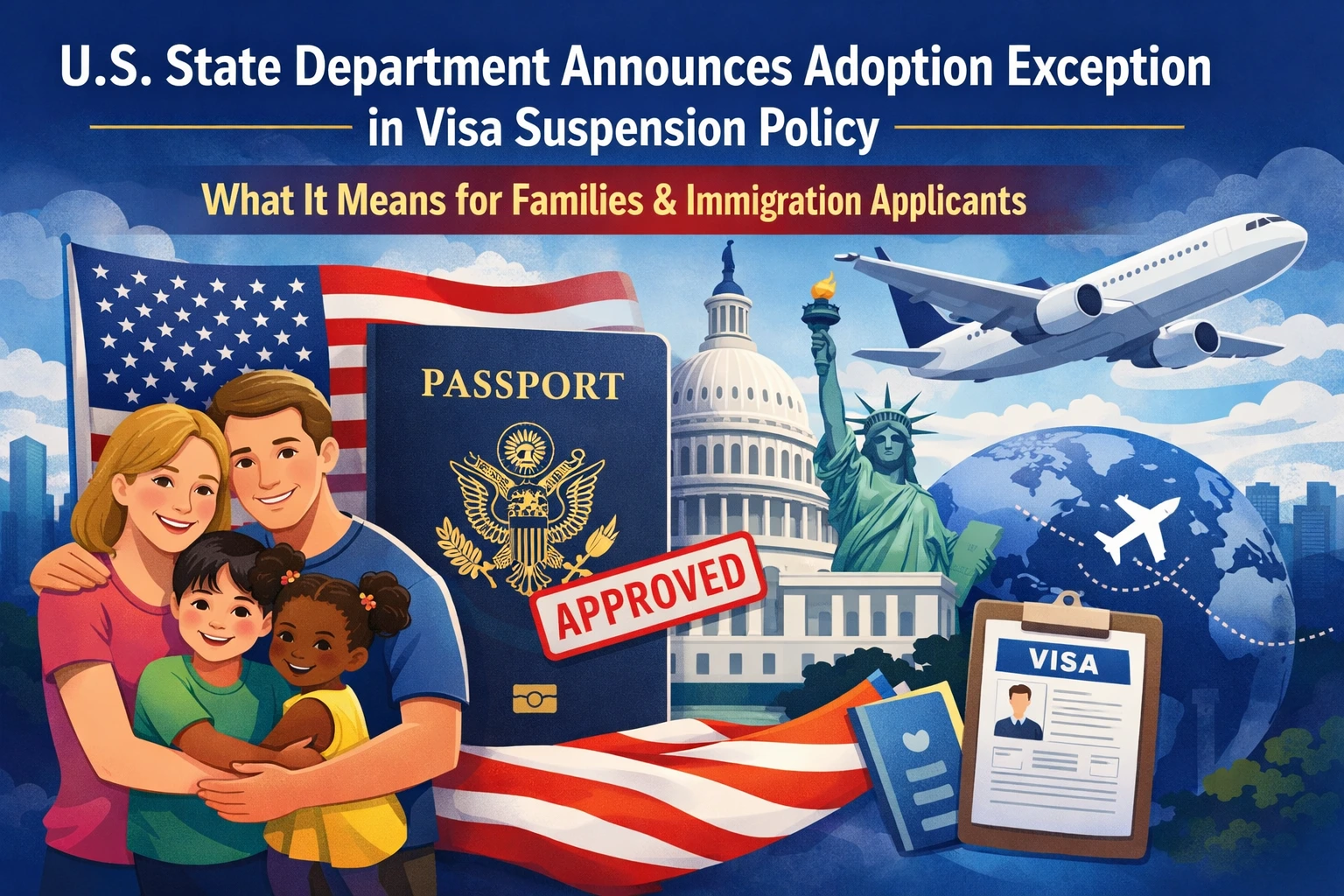U.S. State Department Announces Adoption Exception in Visa Suspension Policy: What It Means for Families & Immigration Applicants U.S. State Department Announces Adoption Exception in Visa Suspension Policy: What It Means for Families & Immigration Applicants